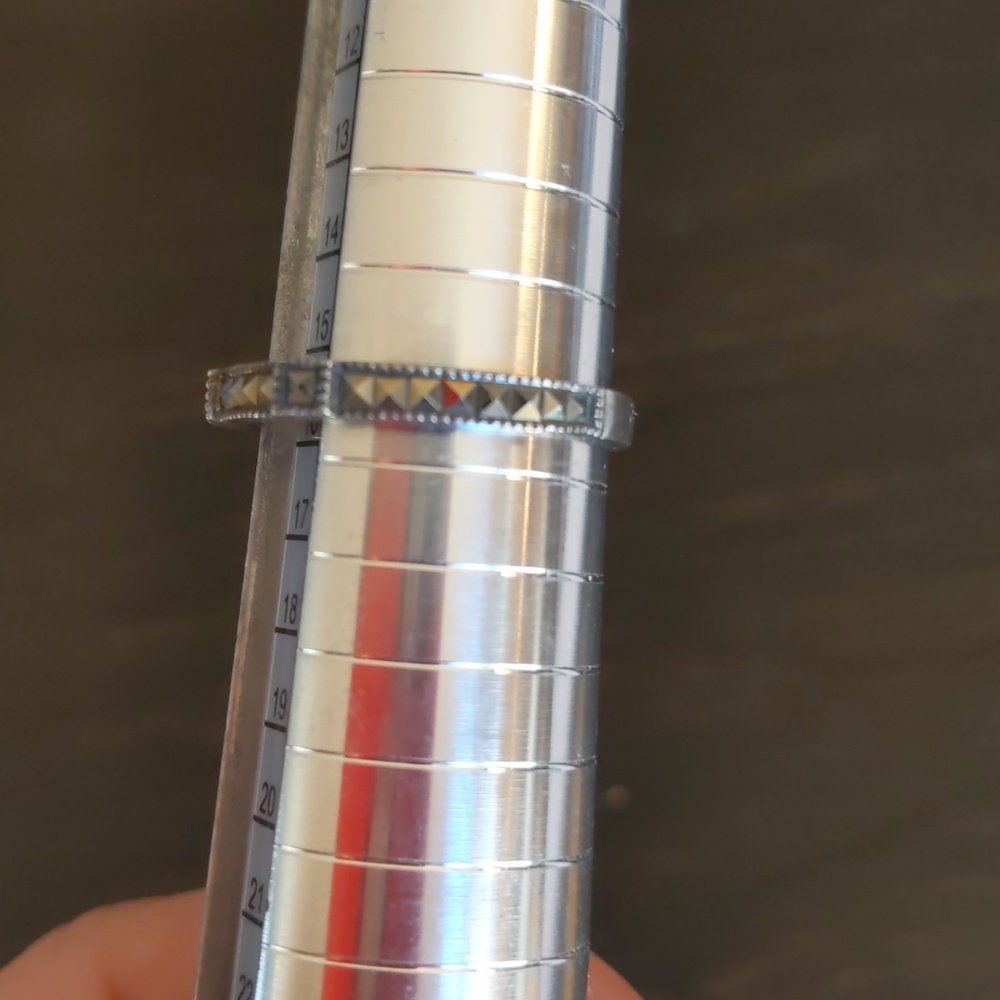 Judith Jack Silver Stackable Ring Set With Amethy… - image 8